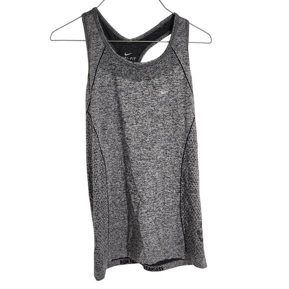 Nike Dri-Fit Gray Racerback Tank Top - Women's Medium - Picture 1 of 3